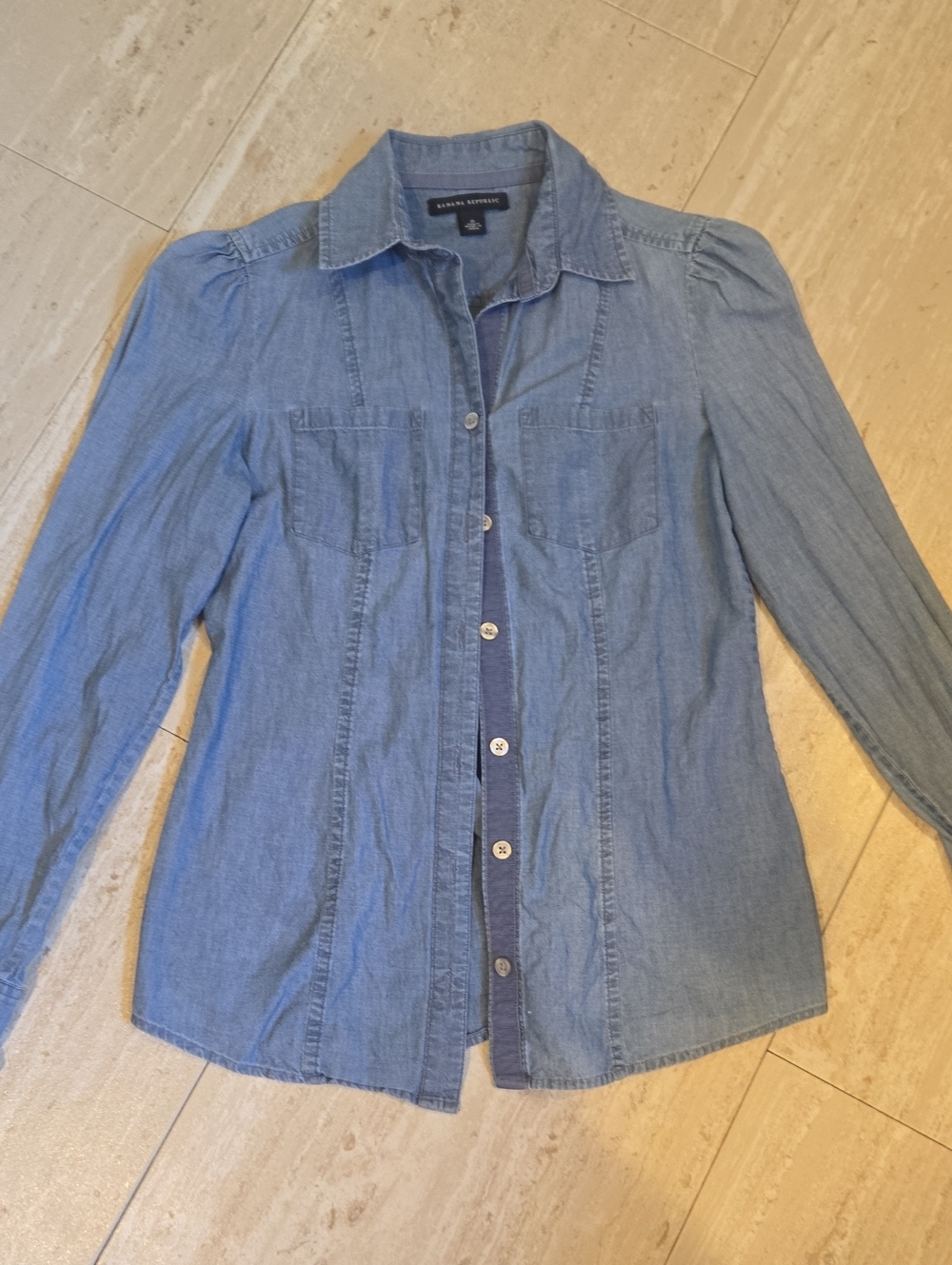 Banana Republic Denim Blue Button-Down Shirt